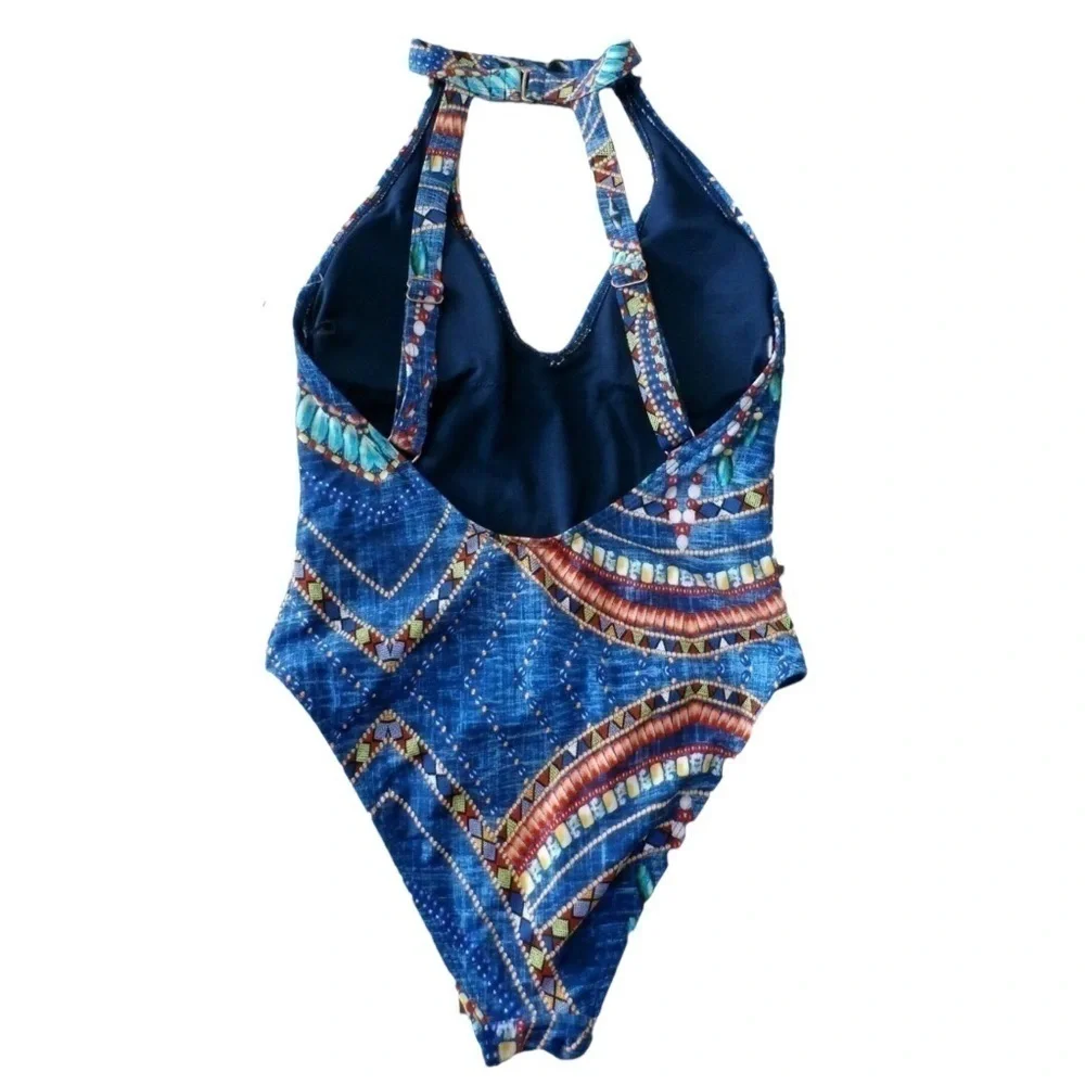 Tini Bikini Cutout Print Swimsuit NWT - Picture 2 of 6